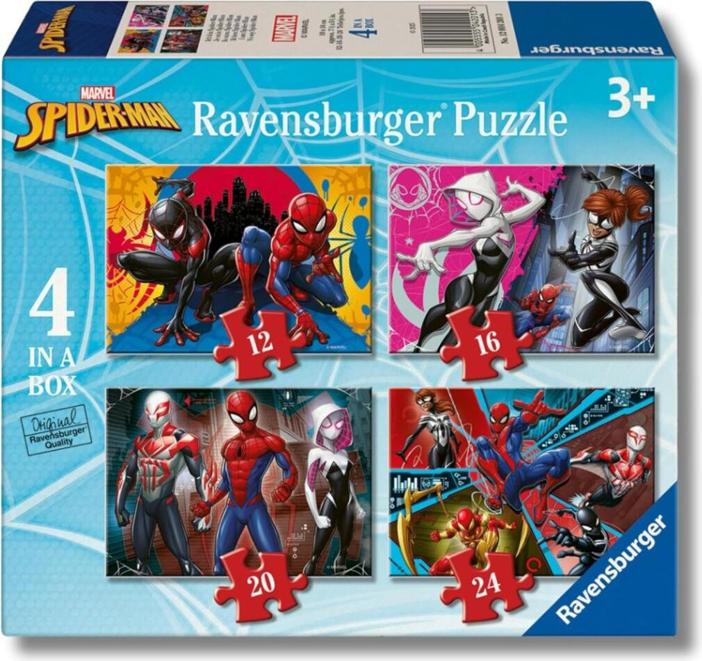 Ravensburger Puzzel Marvel Spider-Man met 12, 16, 20 of 24 stukjes