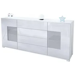 SIDEBOARD Grömitz Weiß Hochglanz