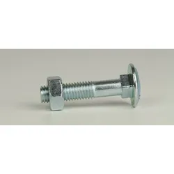 DIN 603 Stahl verzinkt M 12x320 - Flachrundschrauben mit Mutter - Güte 4.6
