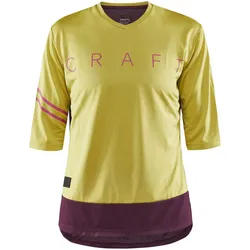 CRAFT Core Offroad XT kurzarm Fahrradshirt Damen 542435 - cress/burgundy XS