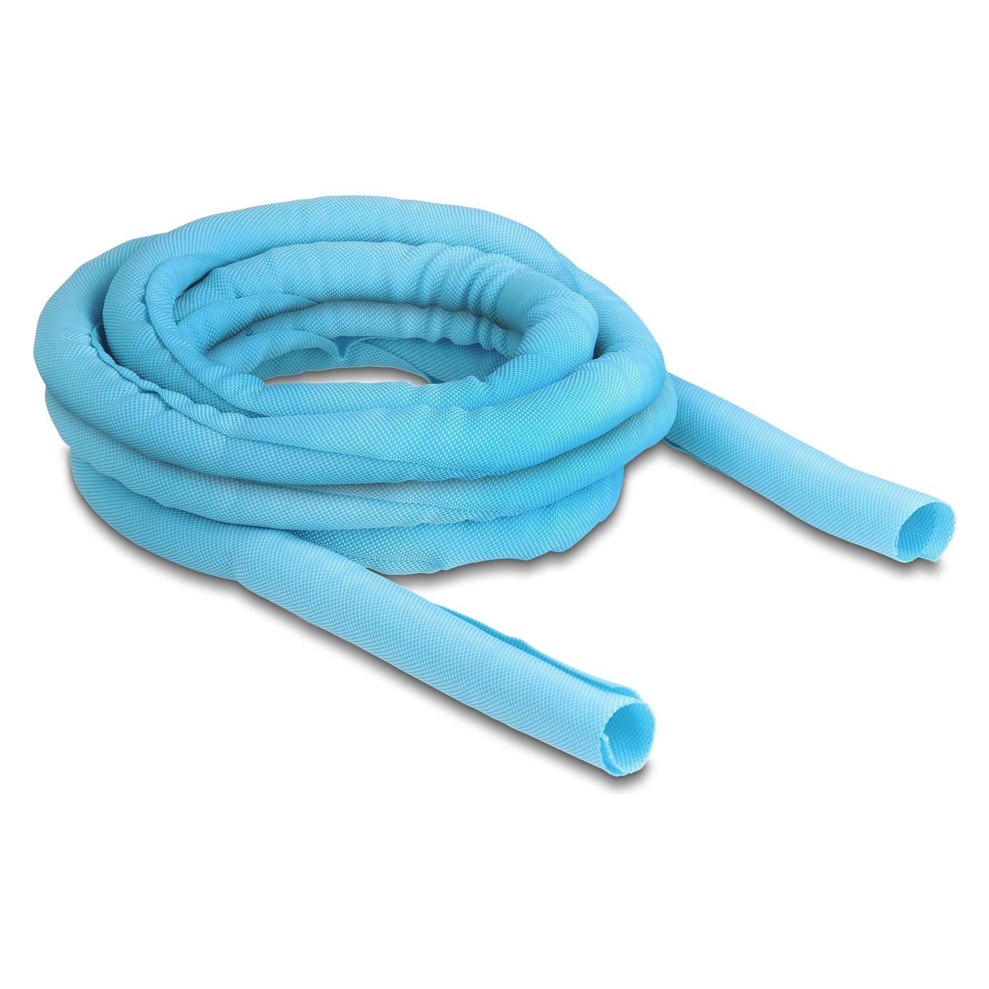 Delock Kabelschlauch selbstschliessend 5 m x 19 mm Blau (Kabelschlauch, 500 cm) (20882)