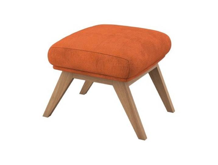 FLEXLUX Polsterhocker Adria, Fuß Eiche, Fußhocker für Ohrensessel