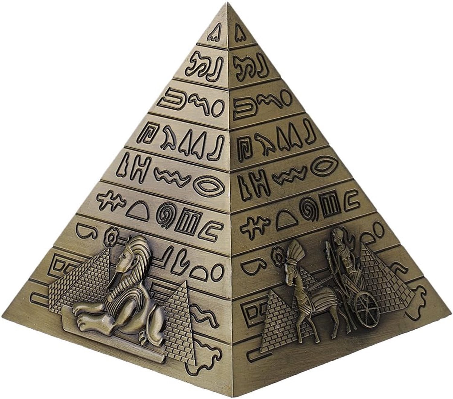 Bronzen Egyptische Piramide Standbeeld voor Decoratie in Huis en Kantoor