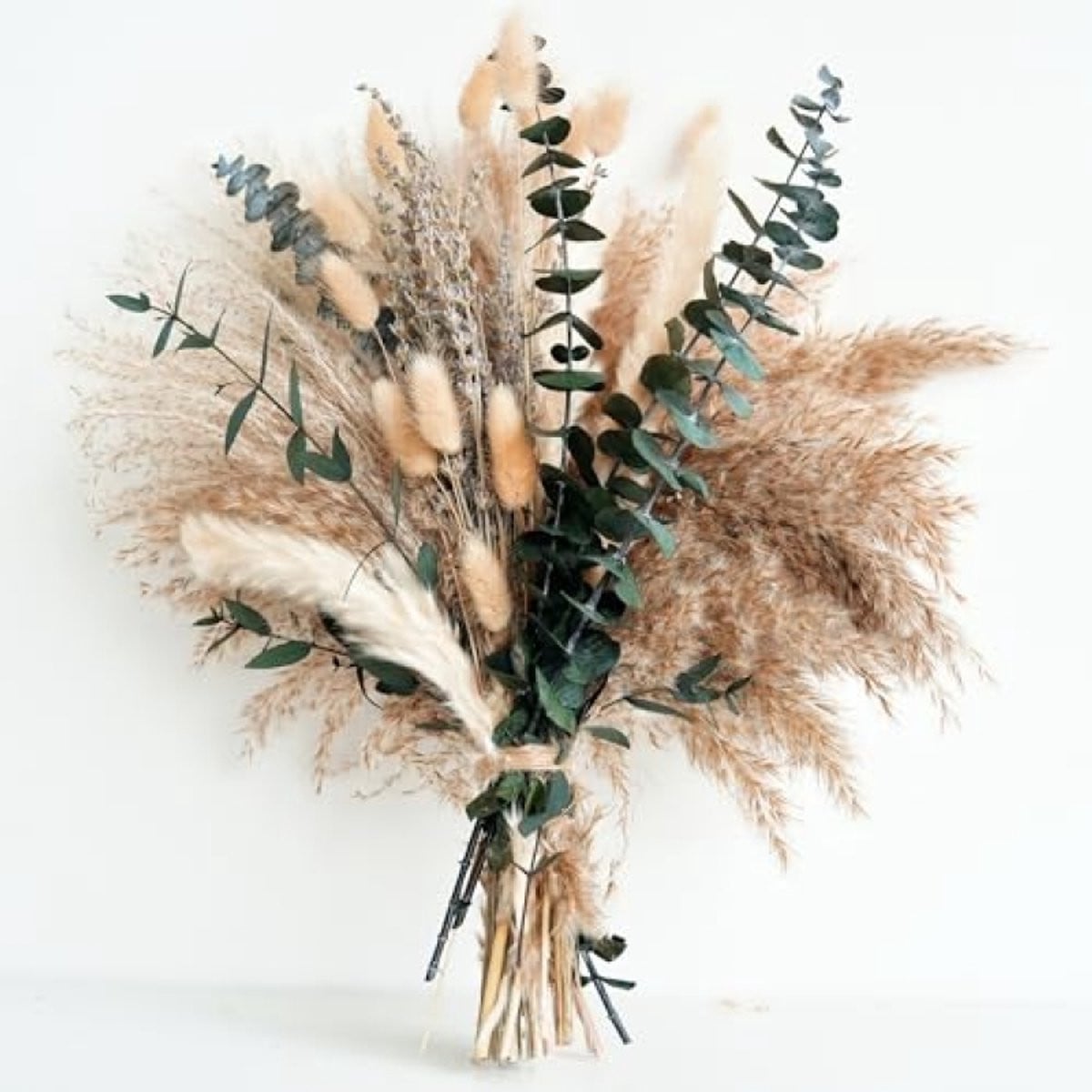 PromoHome Pampasgras Decoratie Set - Groen Kunstmatig Pampasgras & Droogbloemen voor Woonkamer Tafeldecoratie in Boho-Stijl