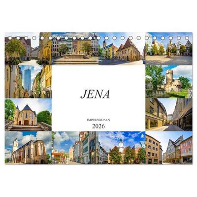 Jena Impressionen (Tischkalender 2026 DIN A5 quer), CALVENDO Monatskalender