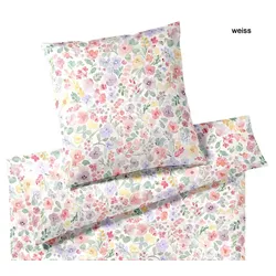 Elegante Seiden-Satin Bettwäsche Gentle - 135x200 cm + 80x80 cm	weiss