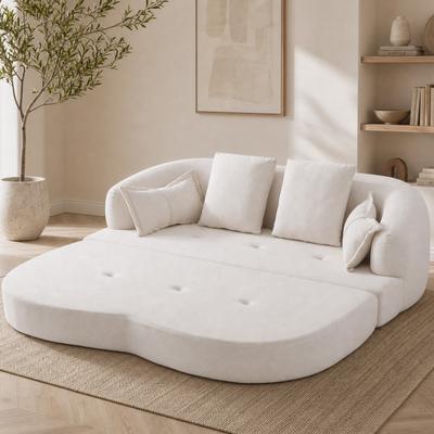 Dovelina 2-in-1 Foldable Sofa Bed White