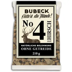 Bubeck getreidefrei 210 Gramm Hundesnack Sparpaket 10 x 210 Gramm Nr. 4 mit Hirsch