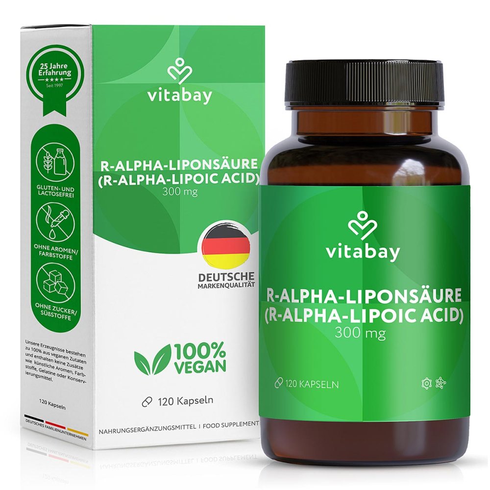 Vitabay CV R-Alpha-Liponsäure 300 Mg mit Thioctsäure Kapseln 18238446