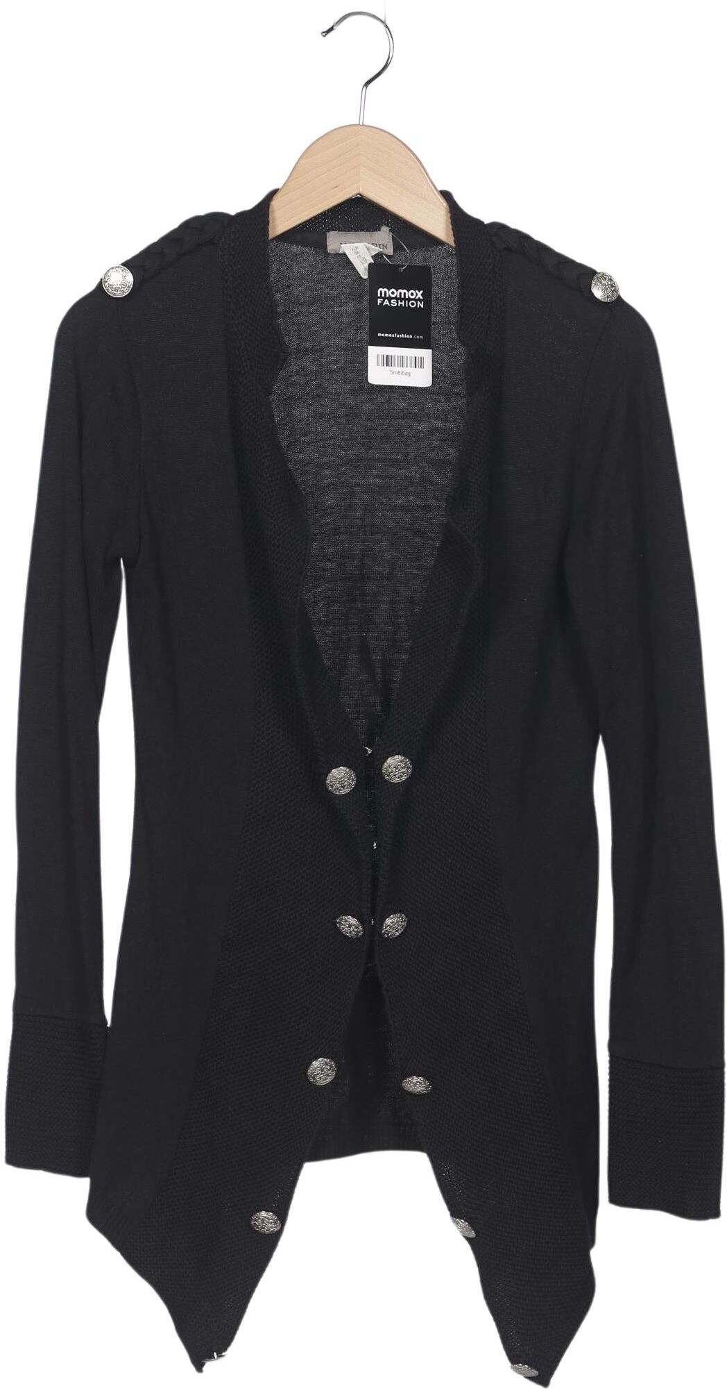 Mandarin Damen Strickjacke, Schwarz, Gr. EU 38, kein / Etikett - Second Hand