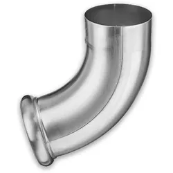 Rohrbogen 72° Grömo mit Wulst, Zink, verschiedene Größen (Ausführung: Ø 87mm)