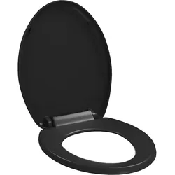 vidaXL Toilettensitz mit Absenkautomatik und Quick-Release Schwarz
