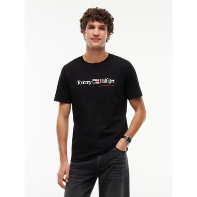 Tommy Hilfiger "BRAND LOVE RWB GRAPHIC" Auffälliger Frontprint mit Tommy Hilfiger Schriftzug, normale Passform