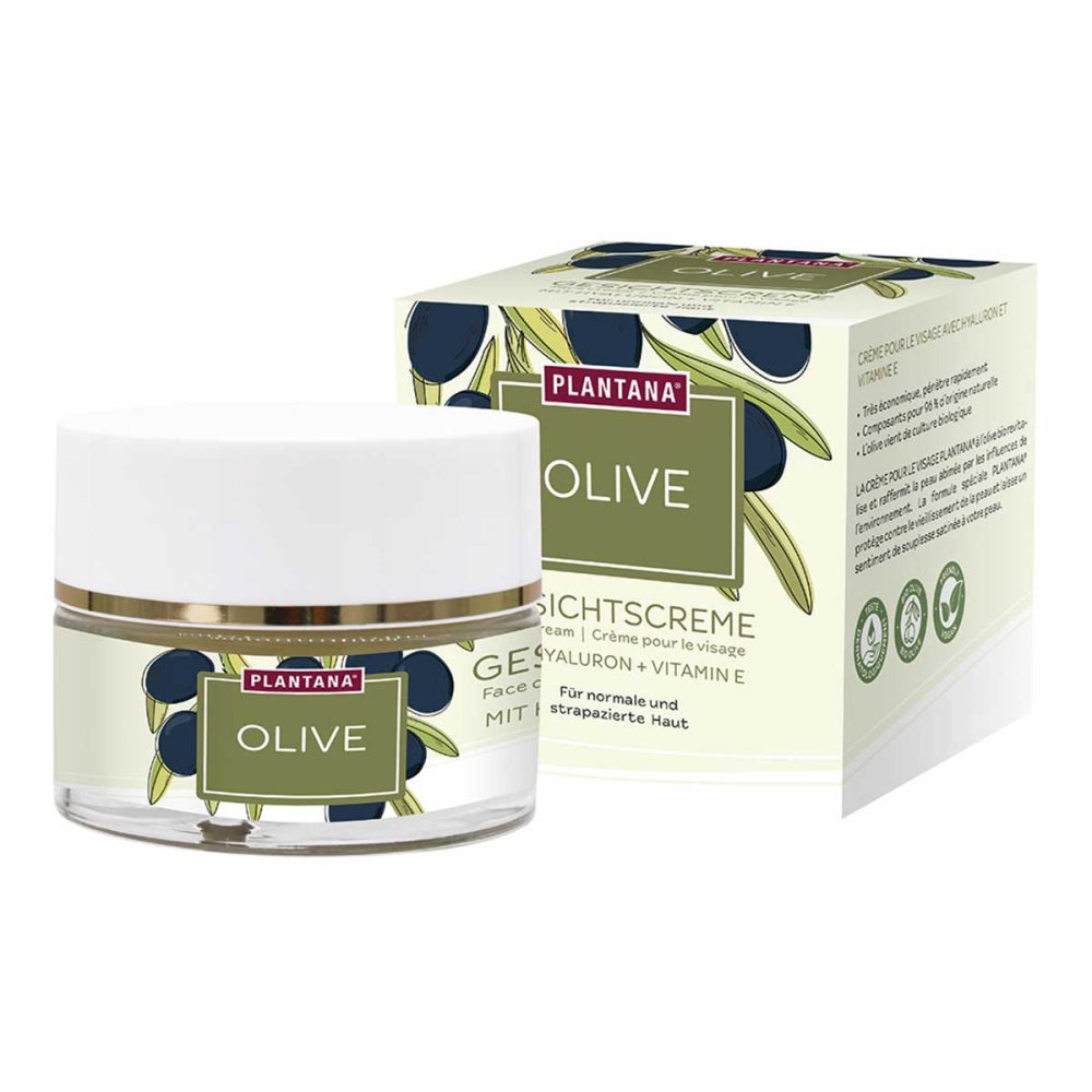 Hager Pharma GmbH PLANTANA Olive Gesichtscreme mit Hyaluron + Vitamin E 18232159