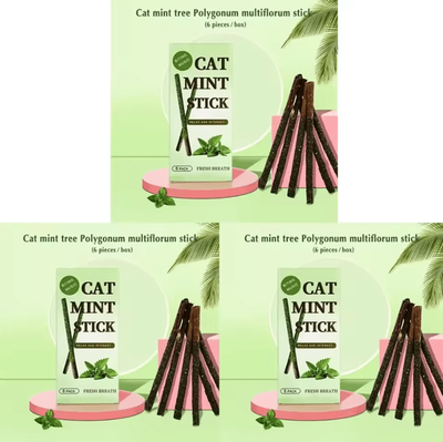 Inspire Curations Natural Matatabi Cat Chew Sticks For Dental Care And Play catnip 3pcs