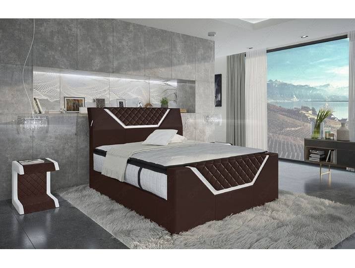 Boxspringbett Nantes Leder
