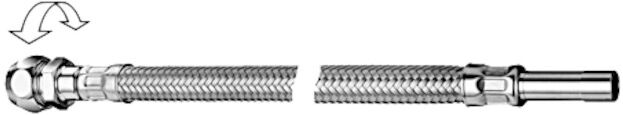Schell flexible Schell Flex S Schell chromé, 300 mm. lâche, raccord à compression G 3/8 AG x Ø 10 mm, rotatif