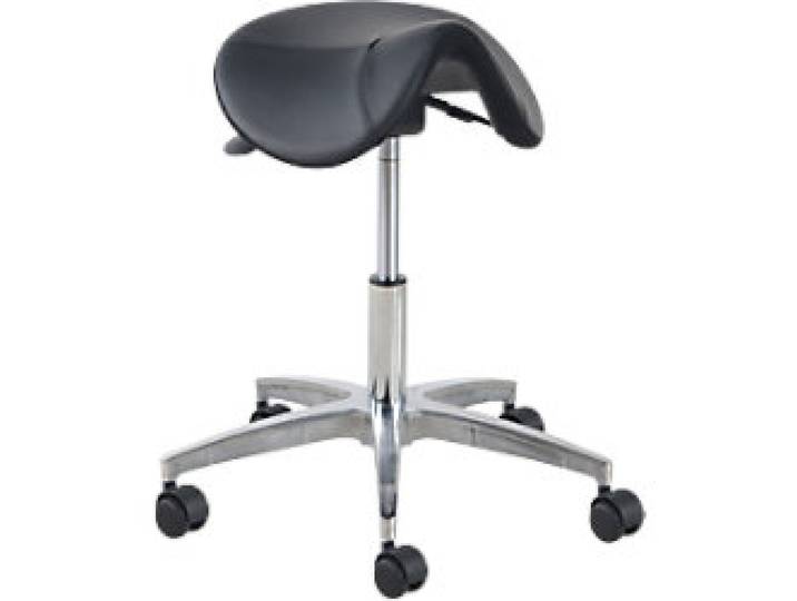Euroseats Ergonomischer Hocker Matera Aluminium Small Schwarz