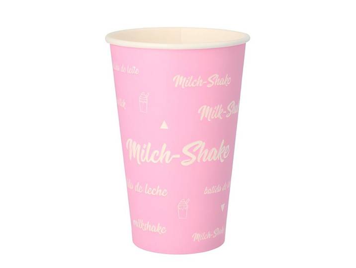 PAPSTAR Einwegbecher Shake-Becher, Pappe 0,4 l Ø 9 cm, 13,9 cm Milk-Shake 1000 Stk, Pappe, beschichtet