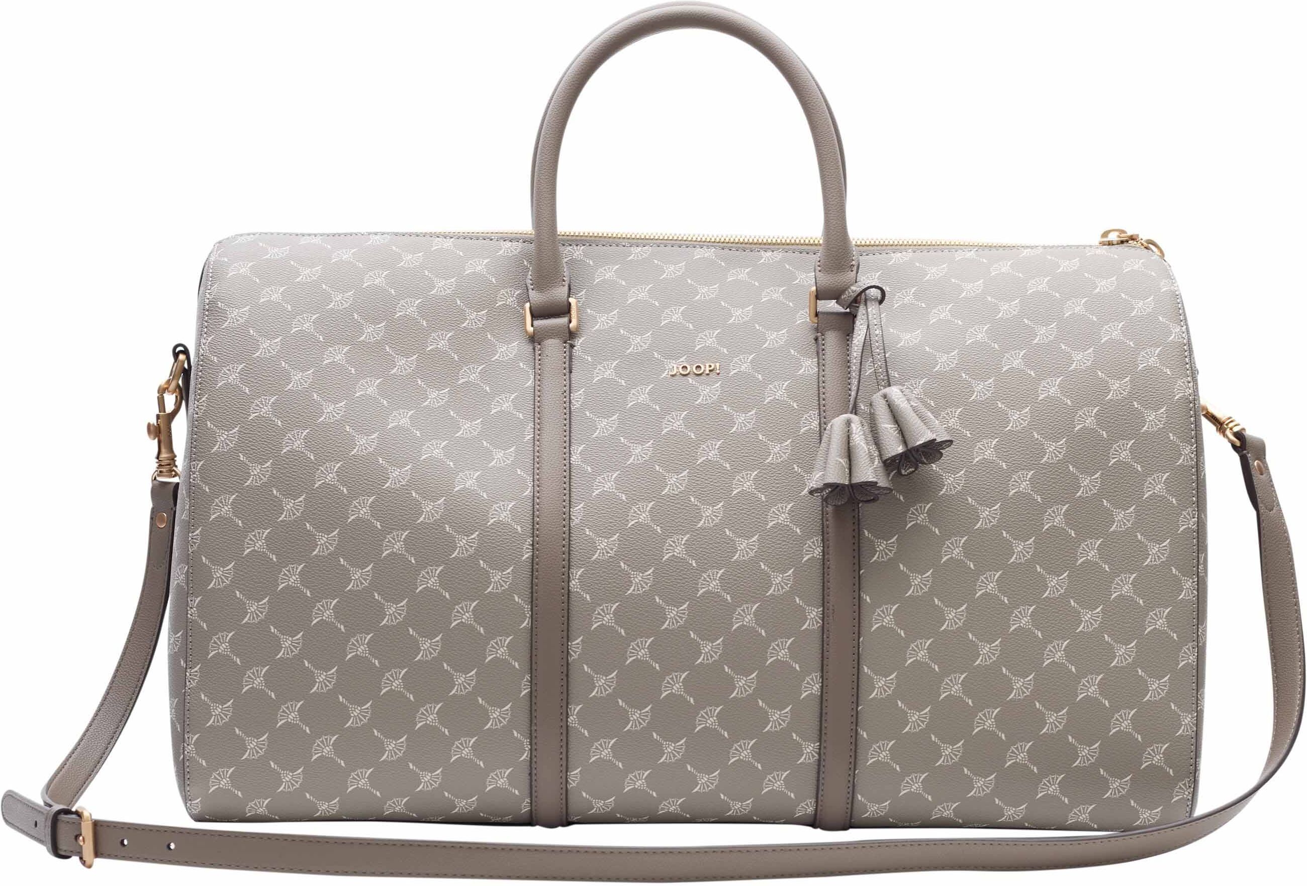 Joop! Weekender JOOP "cortina 1.0 aurora weekender lhz", Damen, Gr. B/H/T: 50cm x 29cm x 22cm, beige (tuffet), Lederimitat, bedruckt, Taschen Weekender, Reisetasche, Sporttasche mit abnehmbaren Schulterriemen tuffet B/H/T: 50cm x 29cm x 22cm