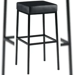 CLP Barhocker Montreal Kunstlederbezug schwarz/schwarz