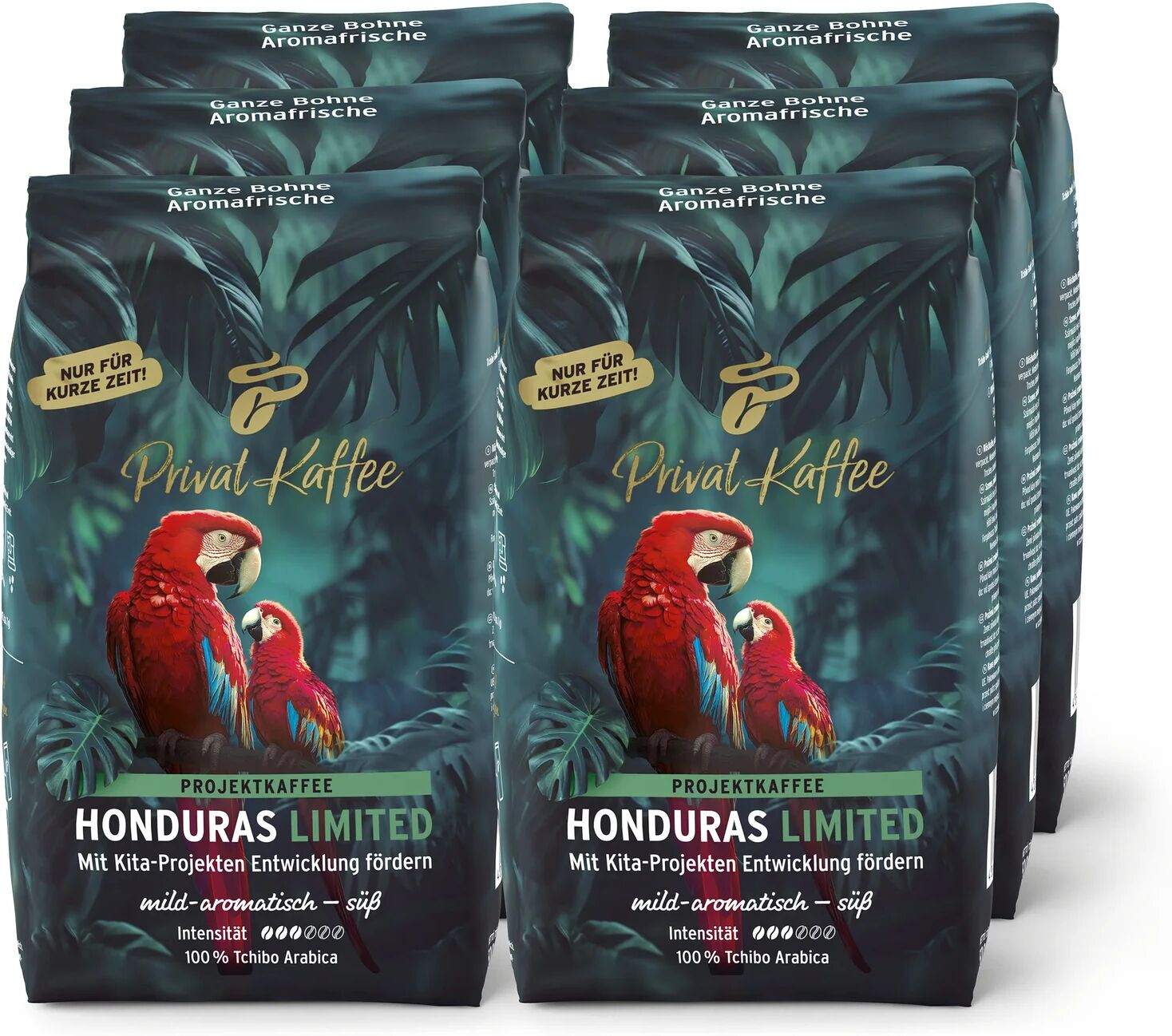 Tchibo - Privat Kaffee Limited Edition Honduras - 6 x 500 g Ganze Bohne - Intensität: 3/6
