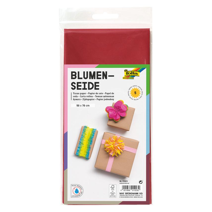 Folia Blumenseide (20 g/m², 5x) (91023)