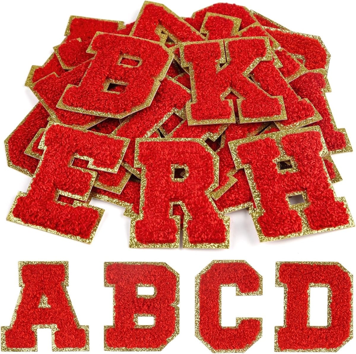 Zelfklevende Chenille Letterpatches A-Z voor Kleding en DIY Decoratie