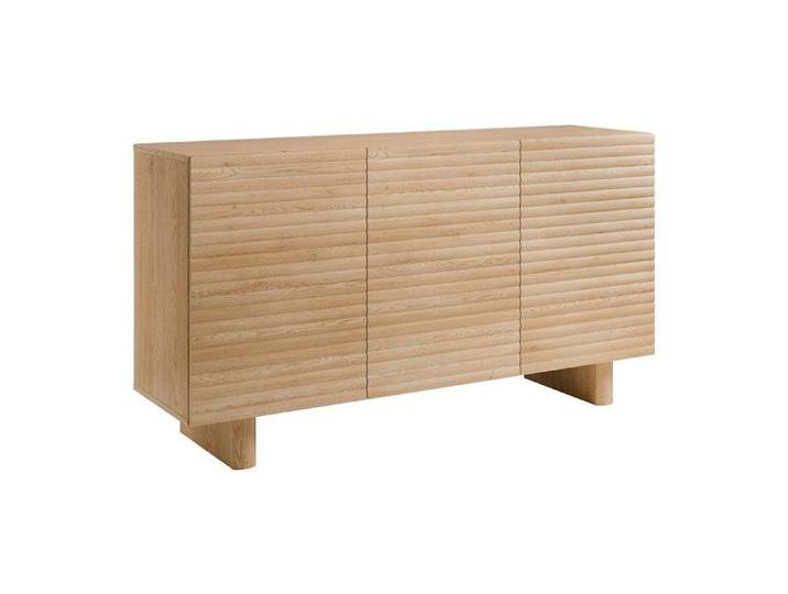 Buffet avec 3 portes en MDF - Naturel - LUDIMA
