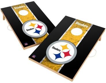 Skip's Garage Vintage Pittsburgh Steelers NFL 2x4 Tailgate Cornhole Boards