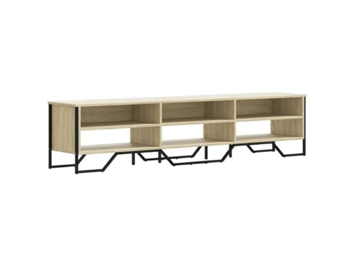 hliofuir TV-Schrank Sonoma-Eiche 180x34x41 cm Lowboard TV Board Stabiles TV-Möbel für Wohnzimmer und Schlafzimmer mit viel Stauraum für Receiver sowie Dekoration auf robuster Oberplatte.