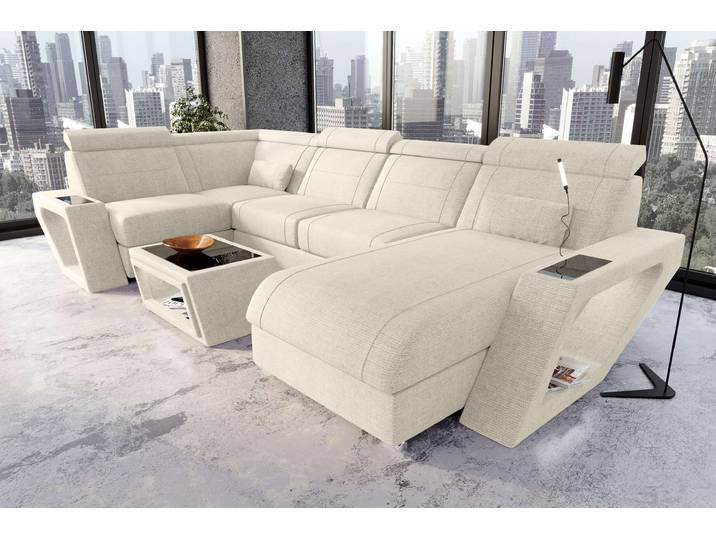 Wohnlandschaft Catania U Form Stoffsofa