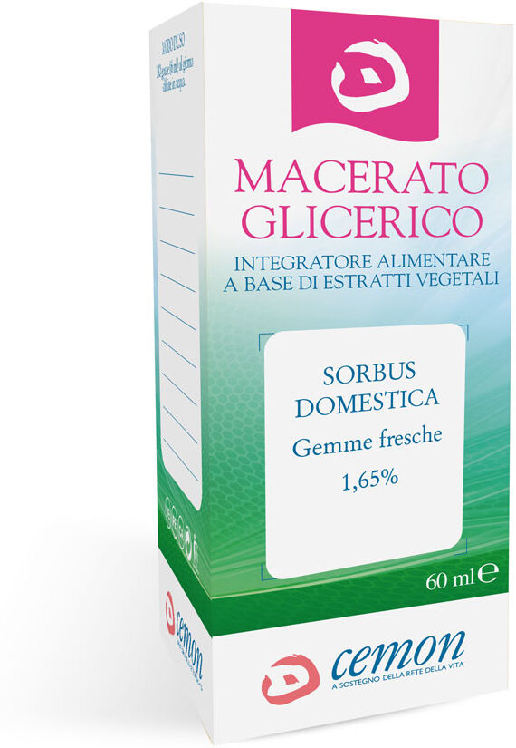 CEMON Srl Sorbus Domestica Gemme Fresche - Macerato Glicerico 60ml: Gemmoderivato, Sorbus Domestica, Macerato Glicerico, Benessere Naturale