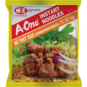 A-One Fertiggericht Mi Thit Xao, Nudelsuppe mit Schweinegeschmack, je 85g, 30 Stück