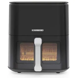 Melissa Digitale Heissluftfritteuse XL 5 l 60-min Timer 8 Voreinstellungen Sichtfenster Sch, Fritteuse, Schwarz