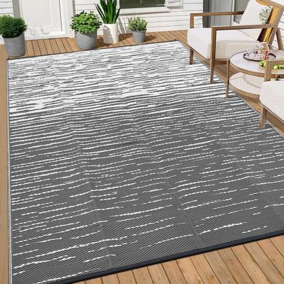 Garvee Modern Striped Abstract Outdoor Rug