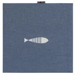 David Fussenegger Sitzkissen Porto 'Sardines' 40 x 40 cm Marine- Blau