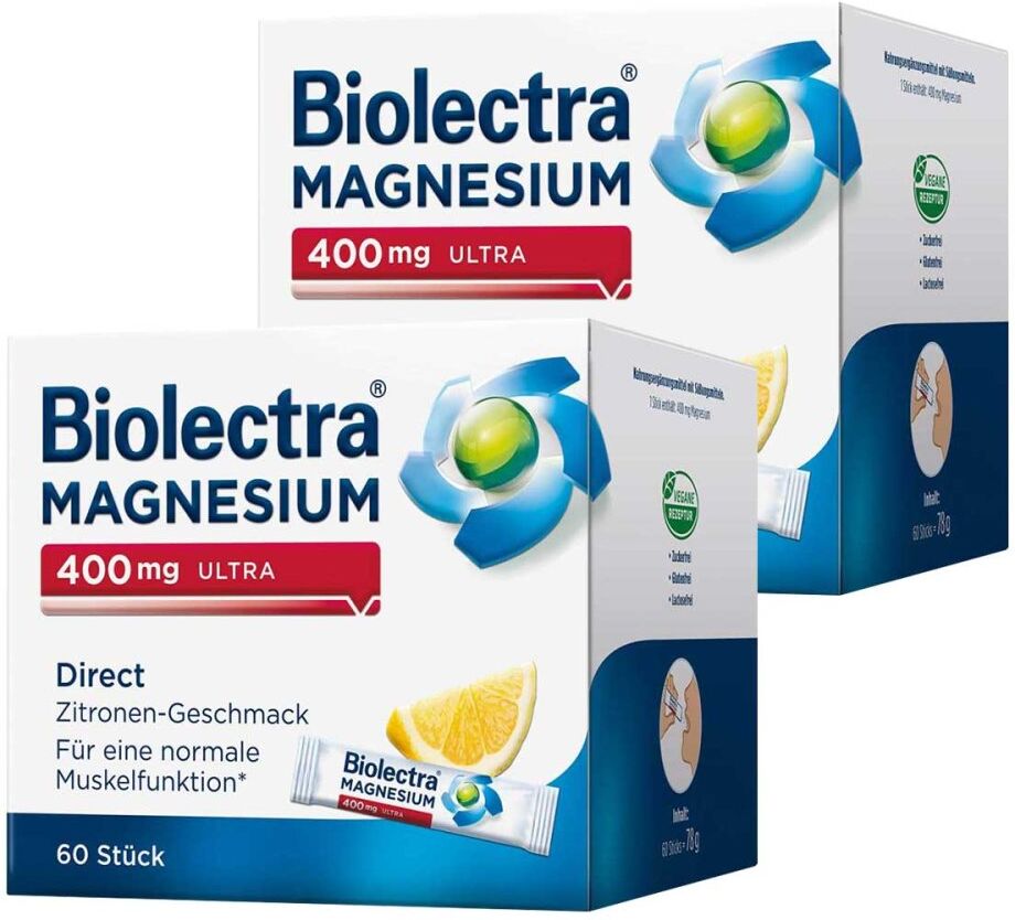 Magnesium Biolectra 400 mg Ultra Direct Zitrone