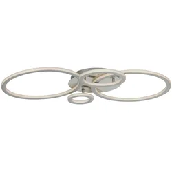 LED-Deckenleuchte Klause Silber-/Nickelfarben max. 70 W Deckenlampe