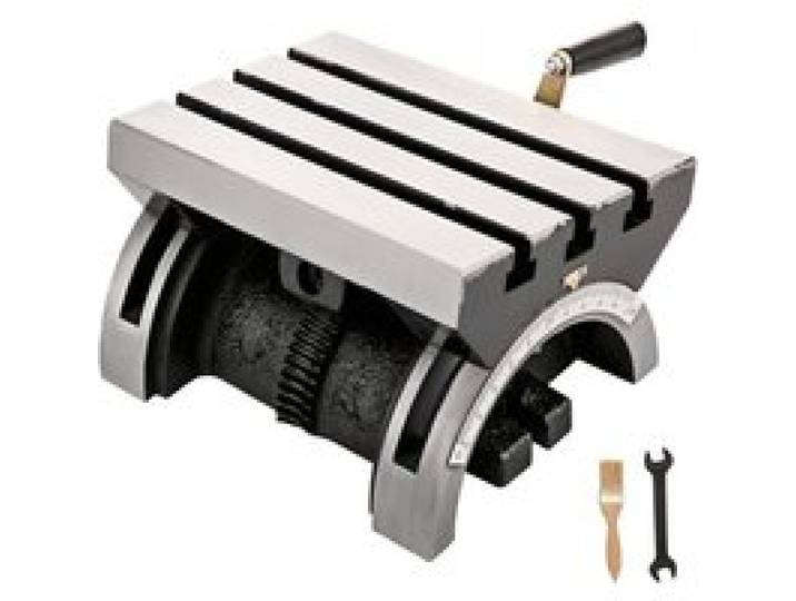 VEVOR Schwenkbarer Frästisch, 25.4x17.8 cm(10 x 7 Zoll), Schwenkwinkel-Fräsmaschine, 0 – 80 °, verstellbare Schwenkwinkelplatte mit 3 T-Nuten und einer verstellbaren Kurbel, robuste Schwenk-Fräsmaschine zum Schleifen