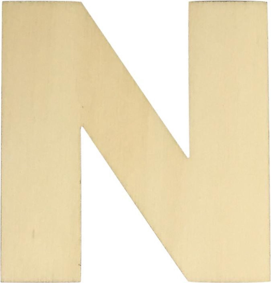 Charl's Toys Houten Plakletter N 8 cm