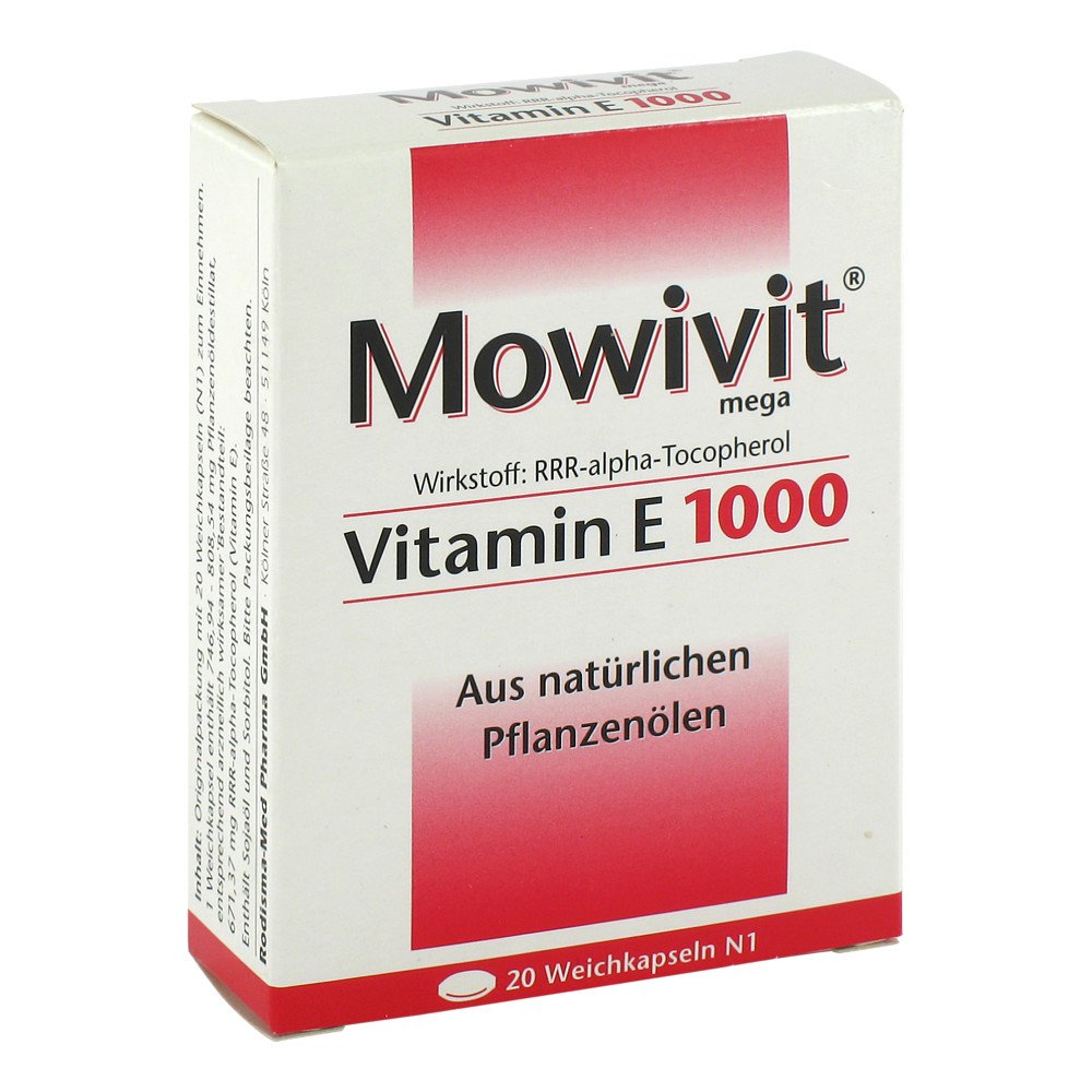 Rodisma-Med Pharma GmbH Mowivit Vitamin E 1000 Kapseln 00836885