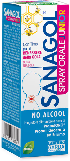 Phyto Garda Sanagol Spray Orale Junior Propoli Gusto Fragola 20 ml