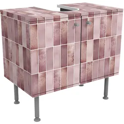 WASCHBECKENUNTERSCHRANK Metro Fliesen Keramikoptik Rosa 60/55/35 cm