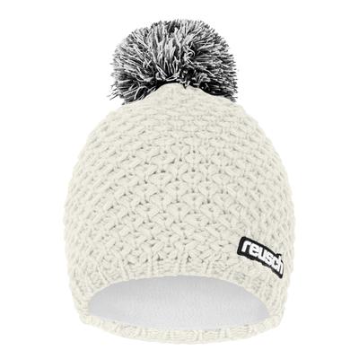 Beanie REUSCH "Reusch Mütze Elias Beanie für Sport & Freizeit", Damen, weiß (weiß, schwarz), 100% Polyacryl, unifarben, Mützen Beanie, mit wärmendem Futter