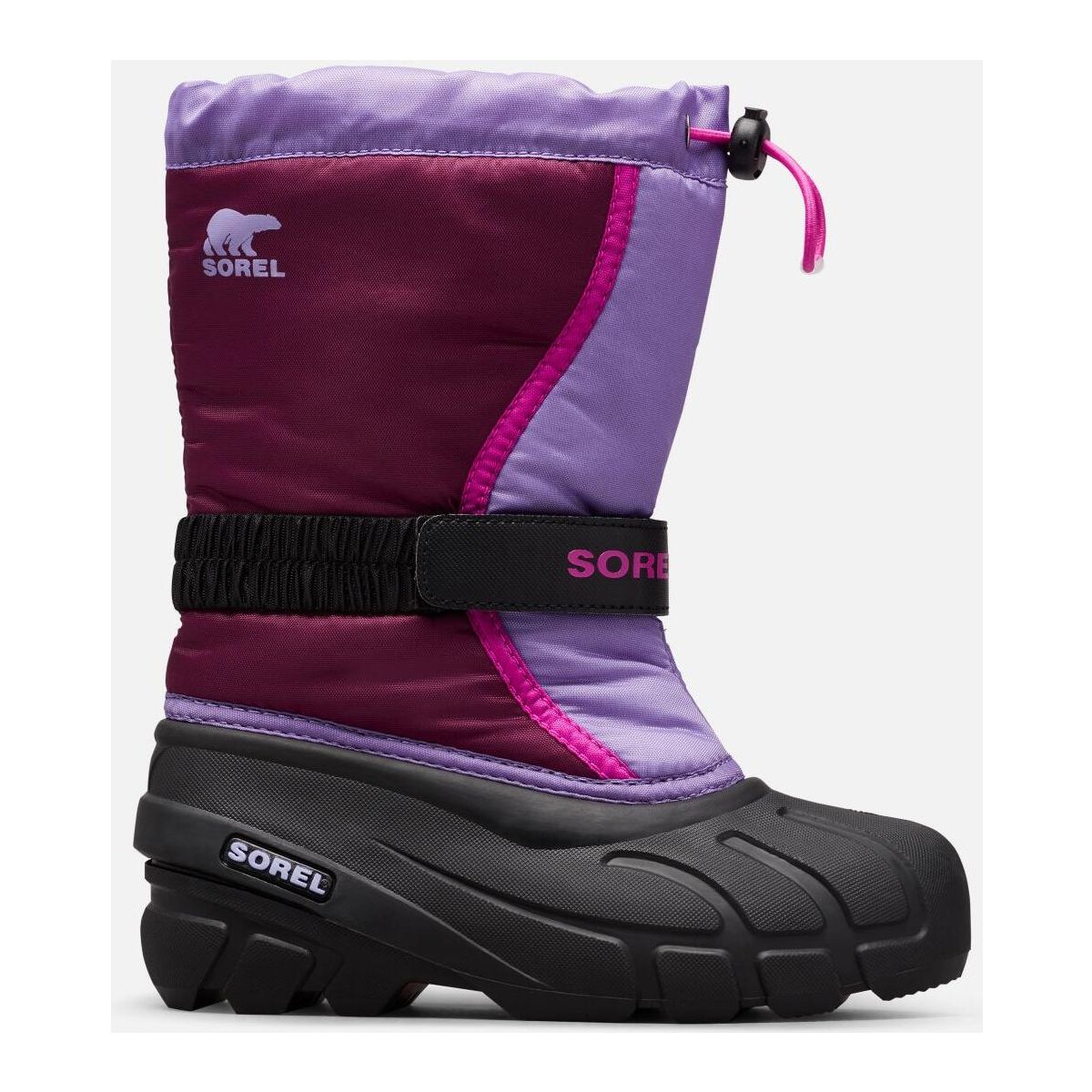 Sorel Youth Flurry Boot purple dahlia paisley purple (562) 1 211408-2114081-562-1