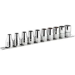 Facom, Steckschlüssel + Stecknuss, Steckschlüsselsatz, 11teilig, 1/4 Zoll, Vierkant
