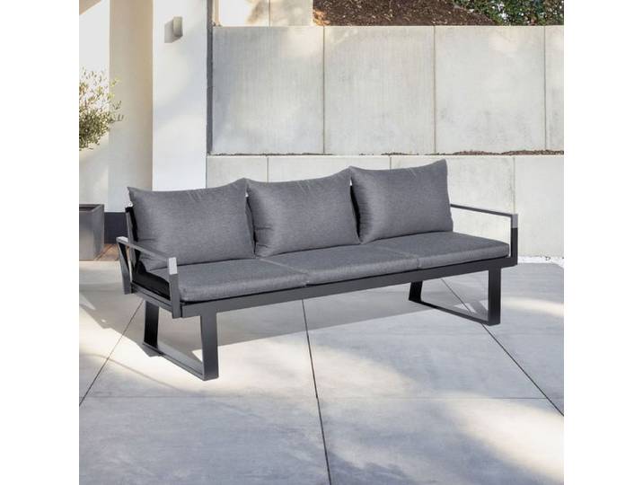 Kettler Rasmus Modular Diningsofa Aluminium/Polyester Dunkelgrau