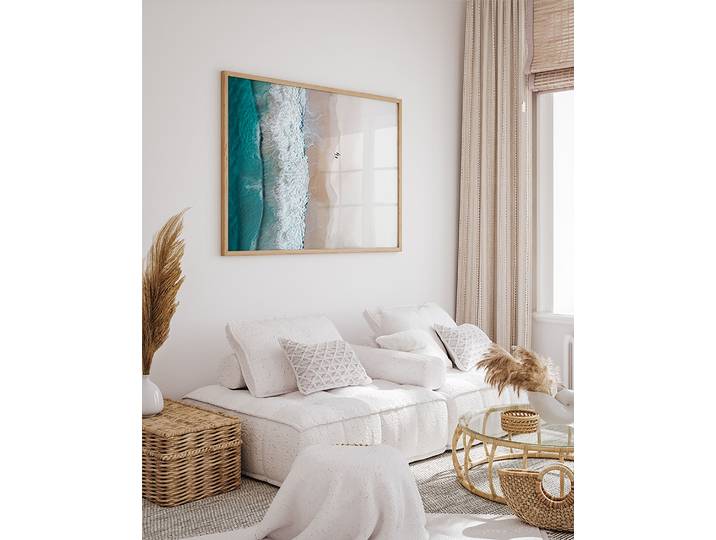 Bild Sunshine Coast Rahmen: Massivholz Buche, lackiert Abdeckung: Acrylglas Multicolor 52 x 62cm