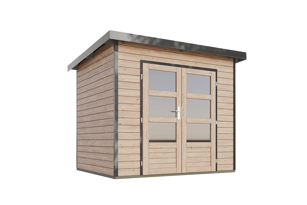 KARIBUHOLZT GH Pluto 2 A natur 244x204x230 graualuminium 16988323